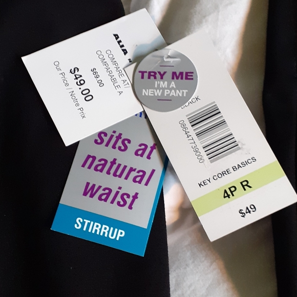 Black Pleated Pants with Sturrup bottom - Picture 2 of 5